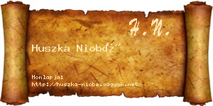 Huszka Niobé névjegykártya
